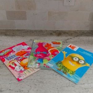 Minion Trolls Shopking Coloring Book Set of 3
